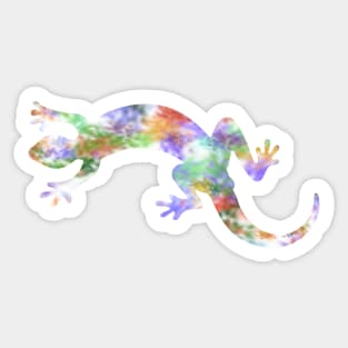 Chameleon Lizard Abstract Pattern Silhouette Art Sticker